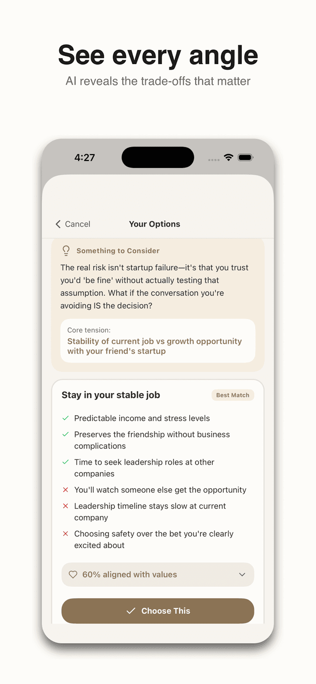 Describe your decision